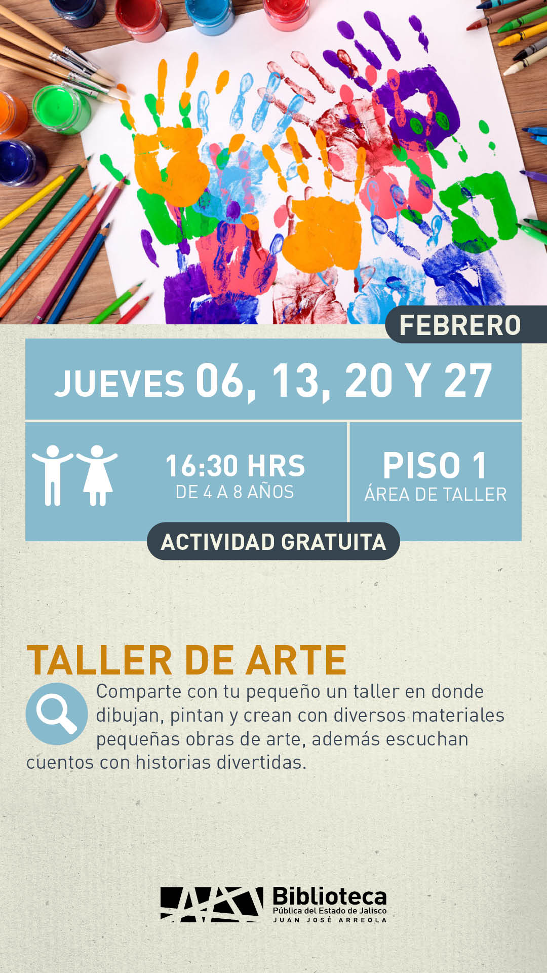 06, 13, 20 Y 27 TALLER DE ARTE